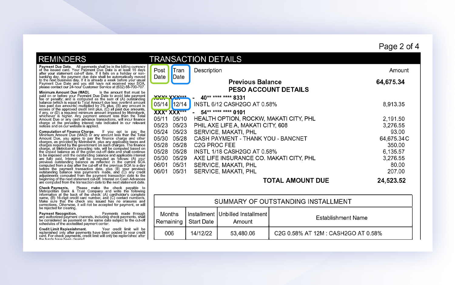 Transaction Date vs Posting Date